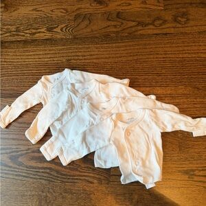 NWOT Premie Carter's Soft White Baby Bodysuit Bundle